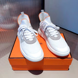 Hermes shoes Style 383 - front view, iconic logo design (alternate angle)