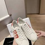 Givenchy Tan Low-Top Sneakers - Heel Detail View