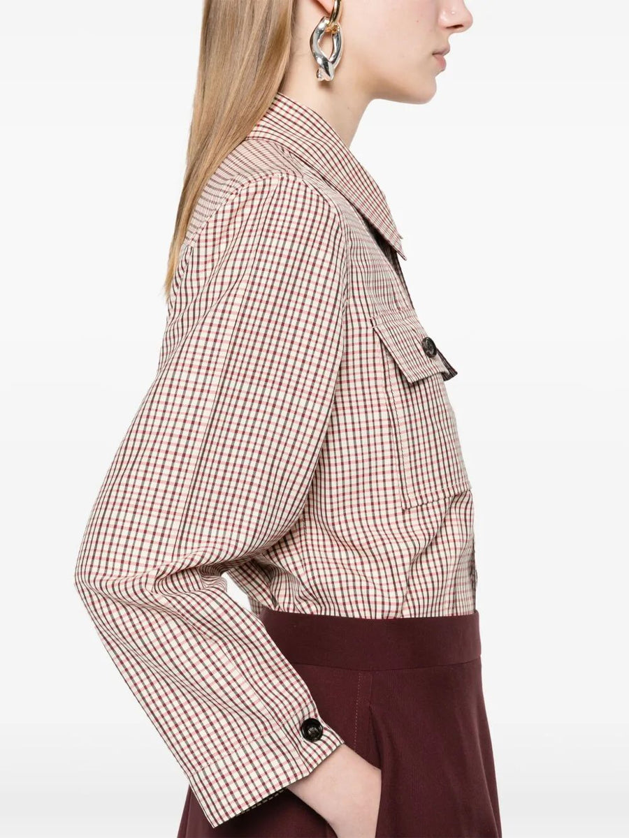 Bottega Veneta Tops? Bottega Veneta Women Check Viscose Shirt Elegant Everyday Designer Top