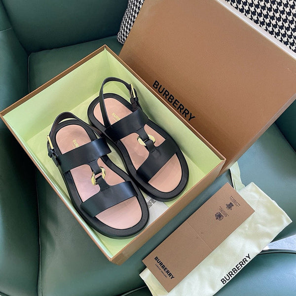 Burberry Black Slingback Heels - Front View