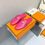 Hermès White Block Heel Sandals - Sole Detail View