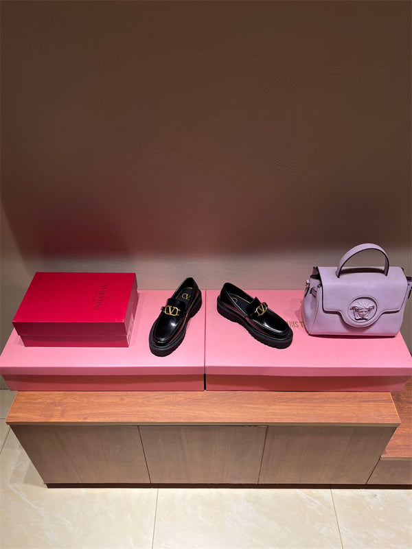 Close-up of Valentino Garavani shoes craftsmanship
