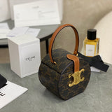 Front view of Celine premium Box Bag with iconic logo hardware