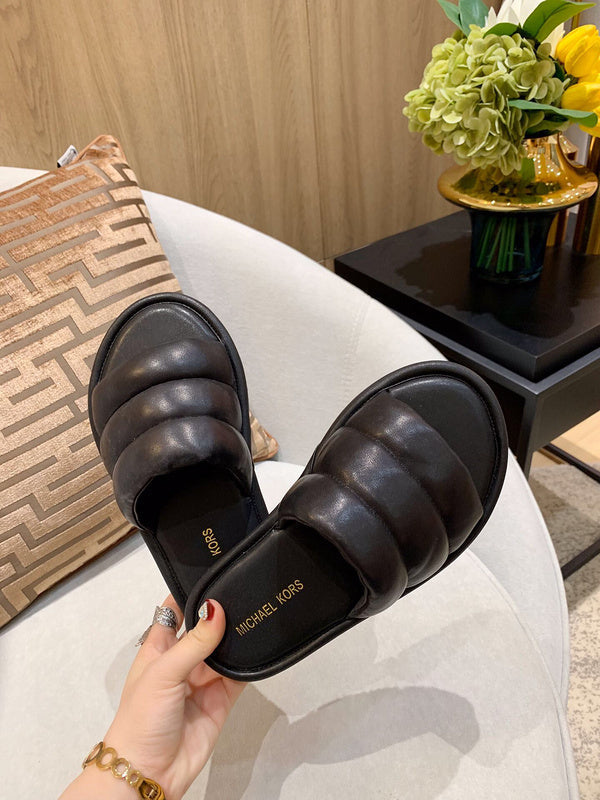 Balenciaga Nude Block Heel Sandals - Front View