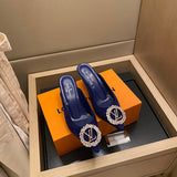 Louis Vuitton shoes Style 261 - close-up of classic monogram styling