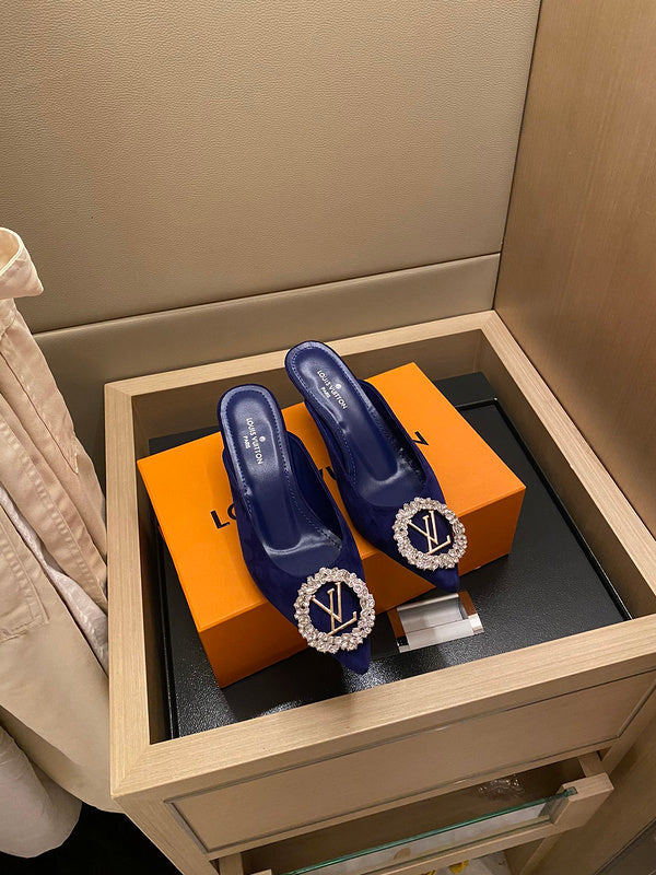 Louis Vuitton Nude High-Top Sneakers - Angled View