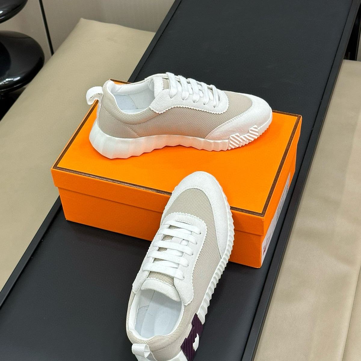 Shoes- Herm Bouncing Sneaker Premium Designer Casual Shoes