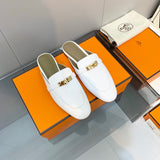 Hermès Tan Crisscross Strap Sandals - Front View