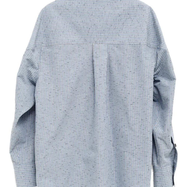 Bottega Veneta Tops? Bottega Veneta Women Cotton And Linen Striped Shirt Elegant Everyday Designer Top