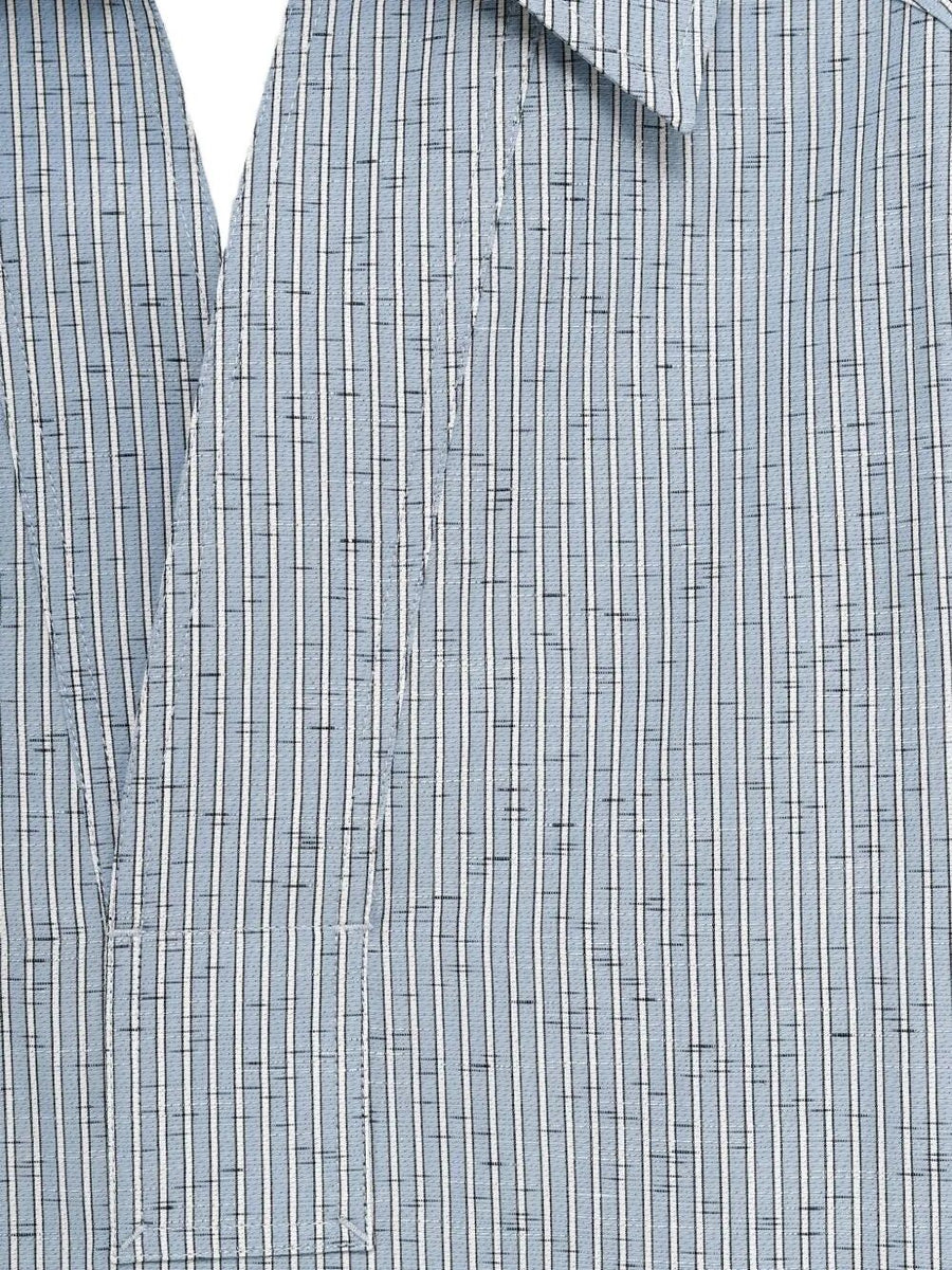 Bottega Veneta Tops? Bottega Veneta Women Cotton And Linen Striped Shirt Elegant Everyday Designer Top
