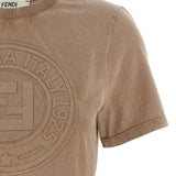 Close-up of Fendi clothing hardware and fine stitching