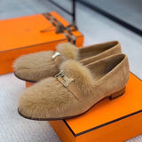 Hermes shoes Style 399 - styled lifestyle view (alternate angle)