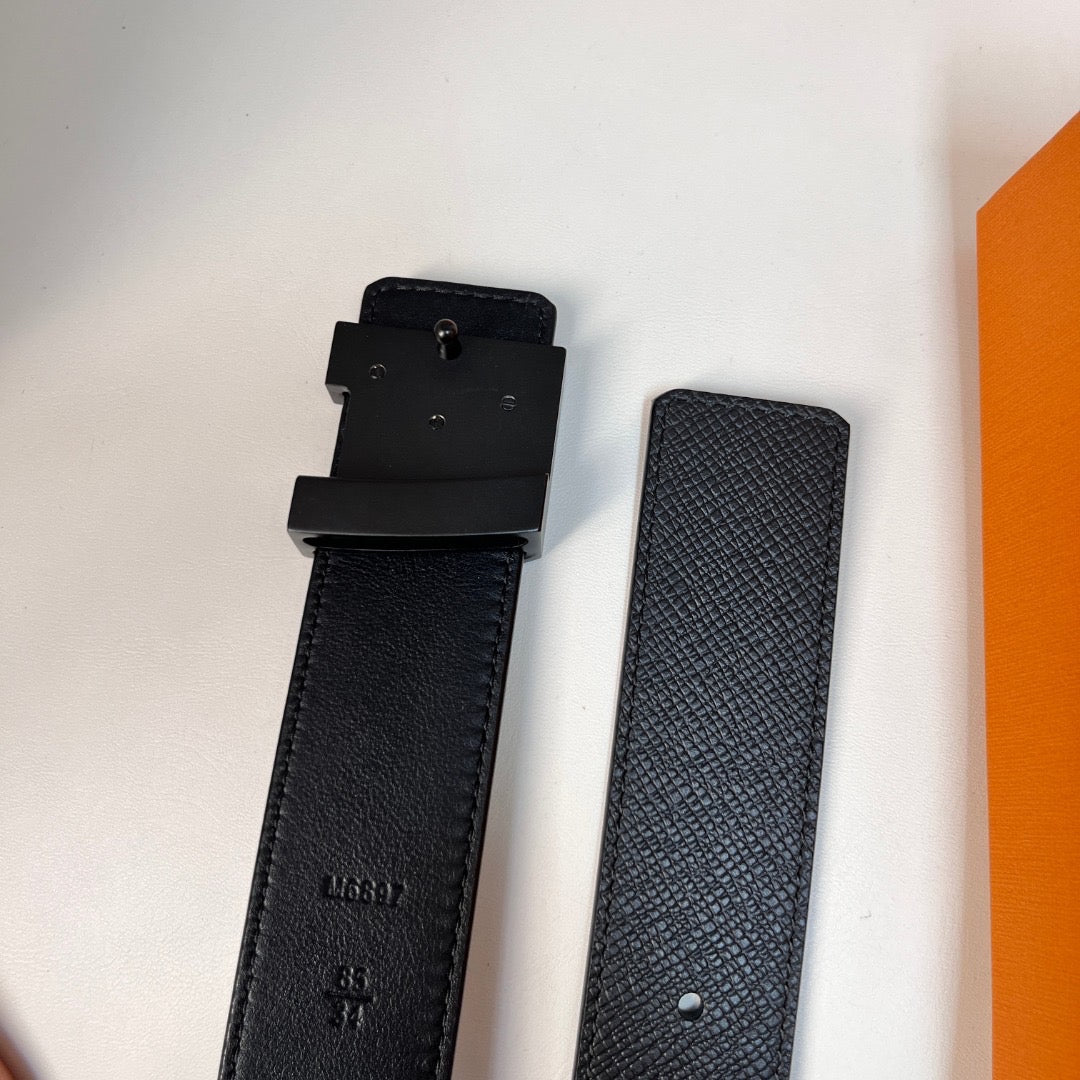 Louis Vuitton Belts- Louis Vuitton Lou Belt Premium Leather Designer Belt