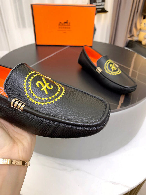 Hermès Chocolate Brown Loafer Flats - Sole Detail View