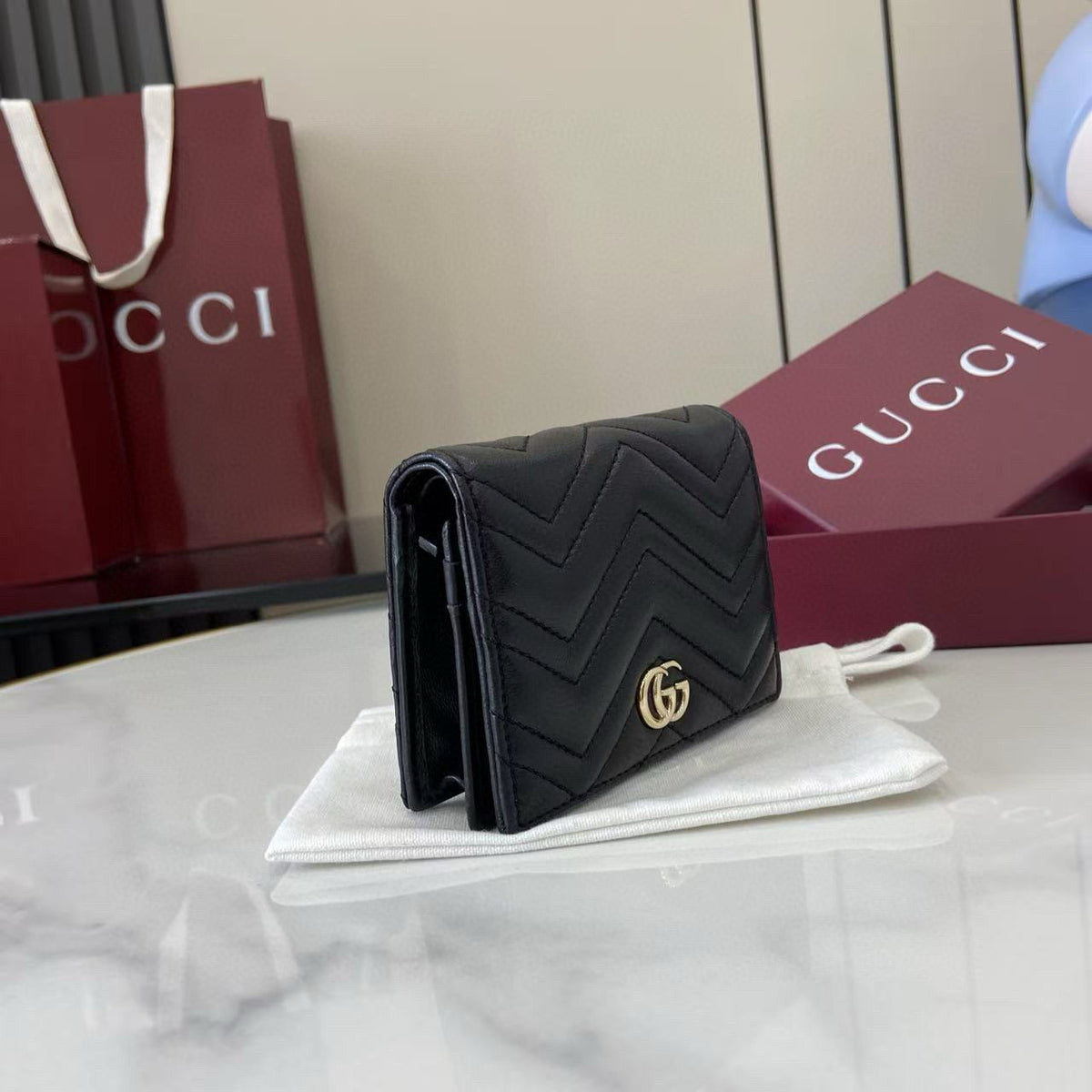 Gucci Wallets- Gucci Marmont Small Wallet Premium Leather Designer Wallet