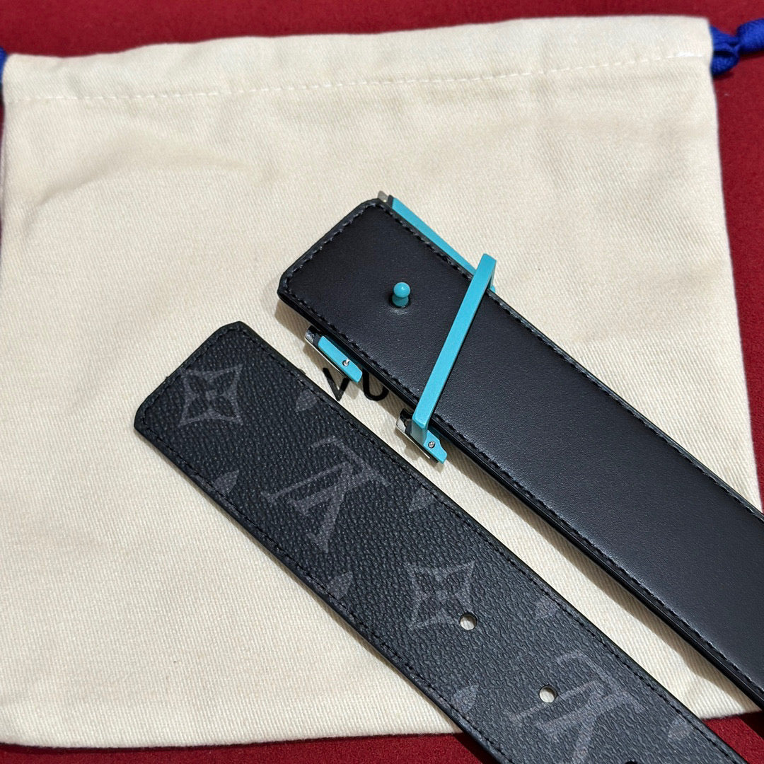 Louis Vuitton Belts- Louis Vuitton Lou Belt Premium Leather Designer Belt