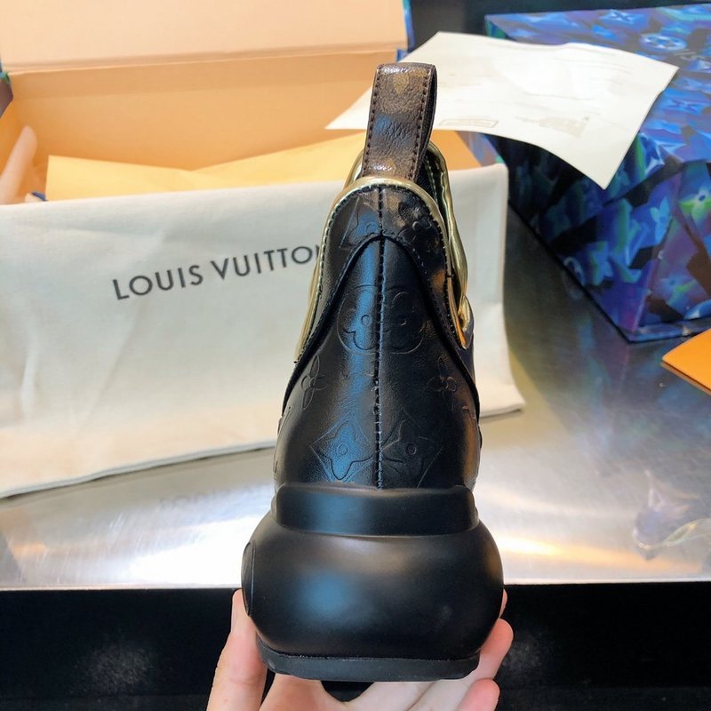 Close-up of Louis Vuitton shoes craftsmanship