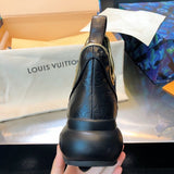 Close-up of Louis Vuitton shoes craftsmanship