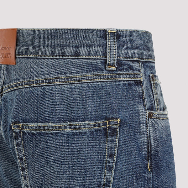 Alexander McQueen Jeans? Alexander Mcqueen Turn Up Jeans Men Classic Everyday Designer Jeans