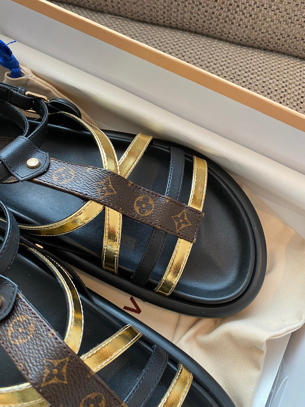 Louis Vuitton Camel Classic Ballet Flats - Lifestyle Styling Shot