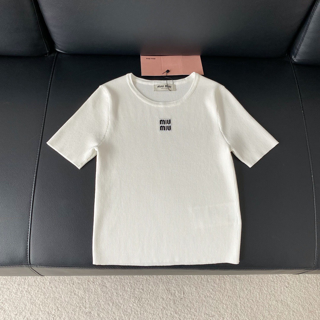 Tops- Miu M Top Elegant Everyday Designer Top