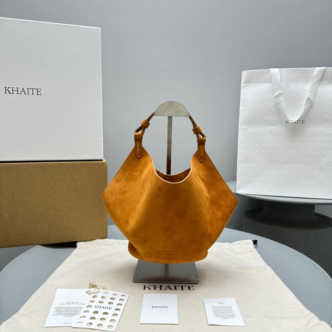 Bags- Khaite Mini Lotus Bag Luxury Designer Leather Handbag