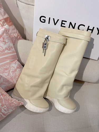 Givenchy Black Platform Heels - Front View