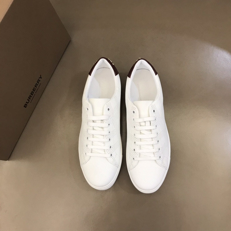 Burberry White Classic Ballet Flats - Back View