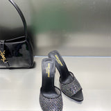 Close-up of Saint Laurent shoes craftsmanship