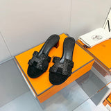 Hermes sandals Style 186 - texture and material detail