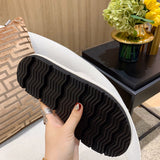 Balenciaga Grey Flat Thong Sandals - Back View