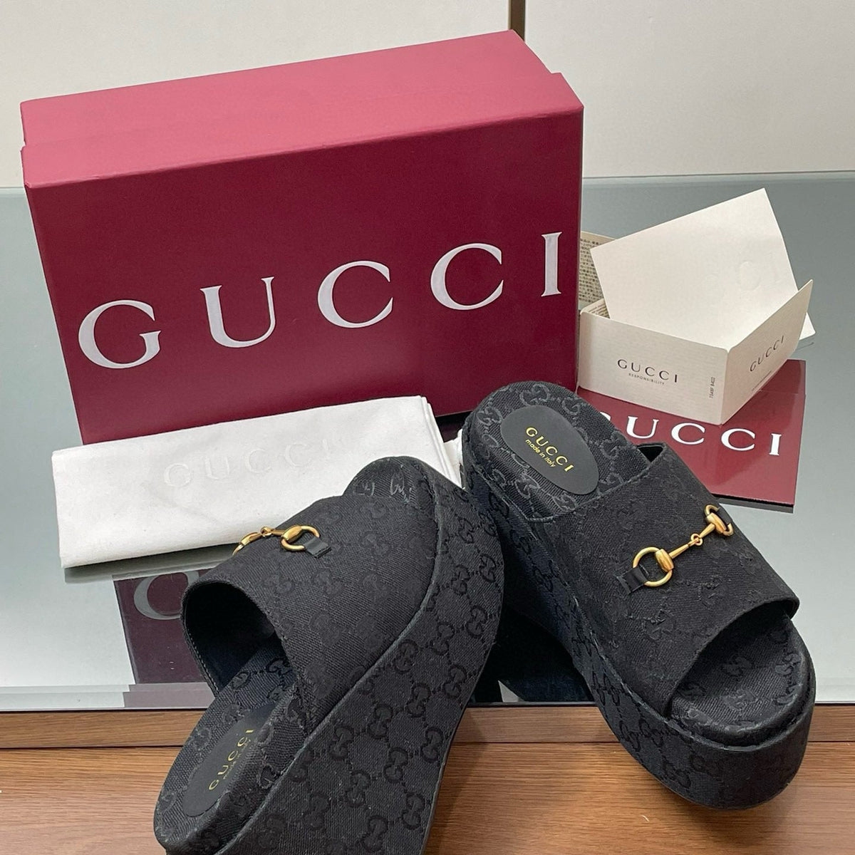 Gucci Shoes- Gucci Wedge Sandals Luxury Lifestyle Designer Footwear
