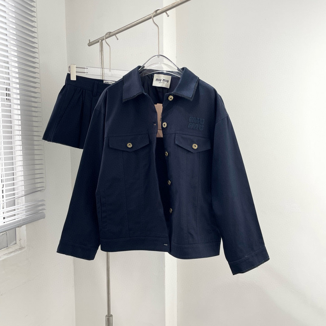 Jackets- Miu M Denim Jacket Luxury Designer Outerwear Jacket