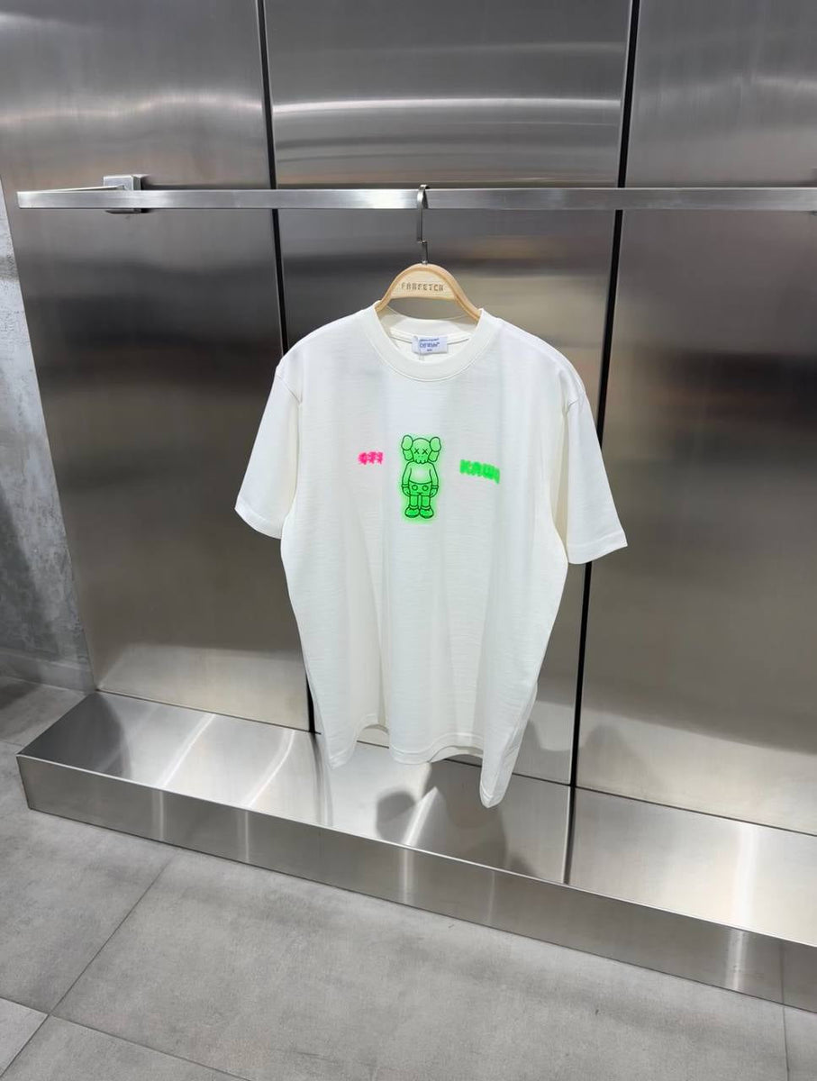 T-Shirts- Off W x Kaws T-shirt Nd Premium Designer Cotton T-Shirt