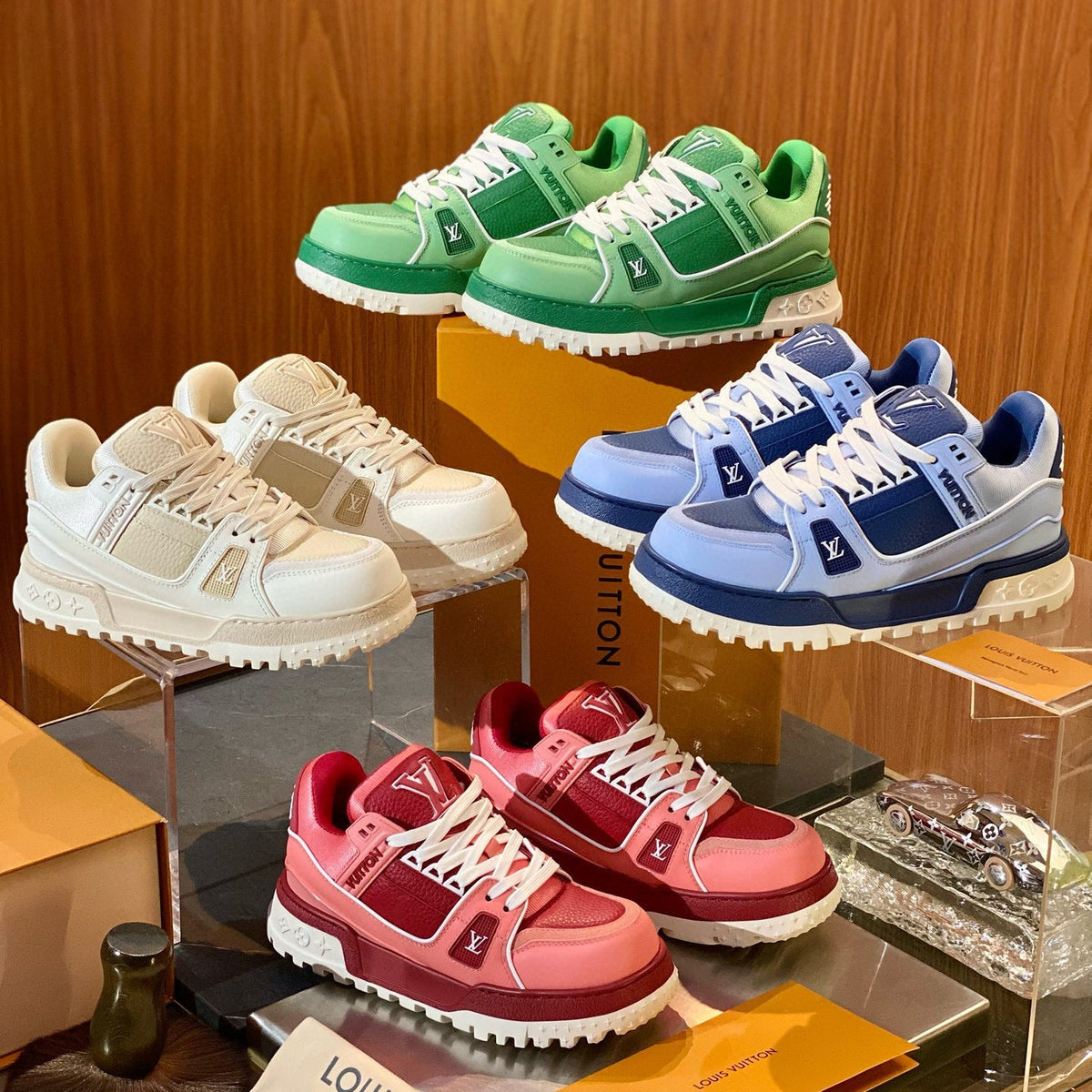 Louis Vuitton Shoes- Louis Vuitton Lou Trainer Maxi Trainers Premium Designer Casual Shoes