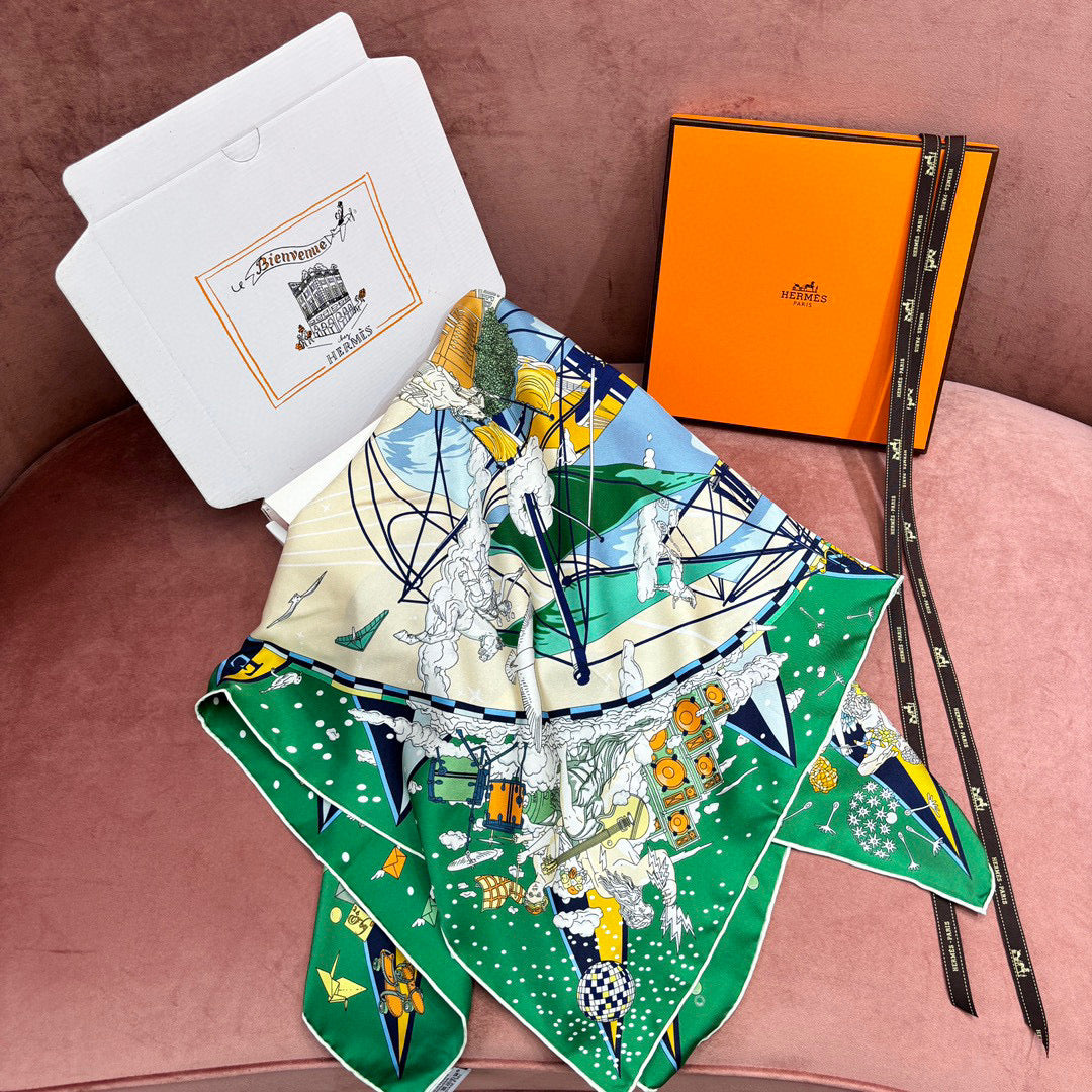 Accessories- Herm Scarve Luxury Designer Fashion Accessory