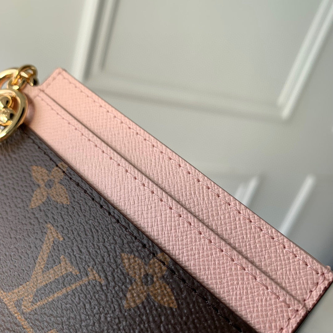 Louis Vuitton Wallets- Louis Vuitton Lou Charms Card Holder Elegant Everyday Leather Wallet