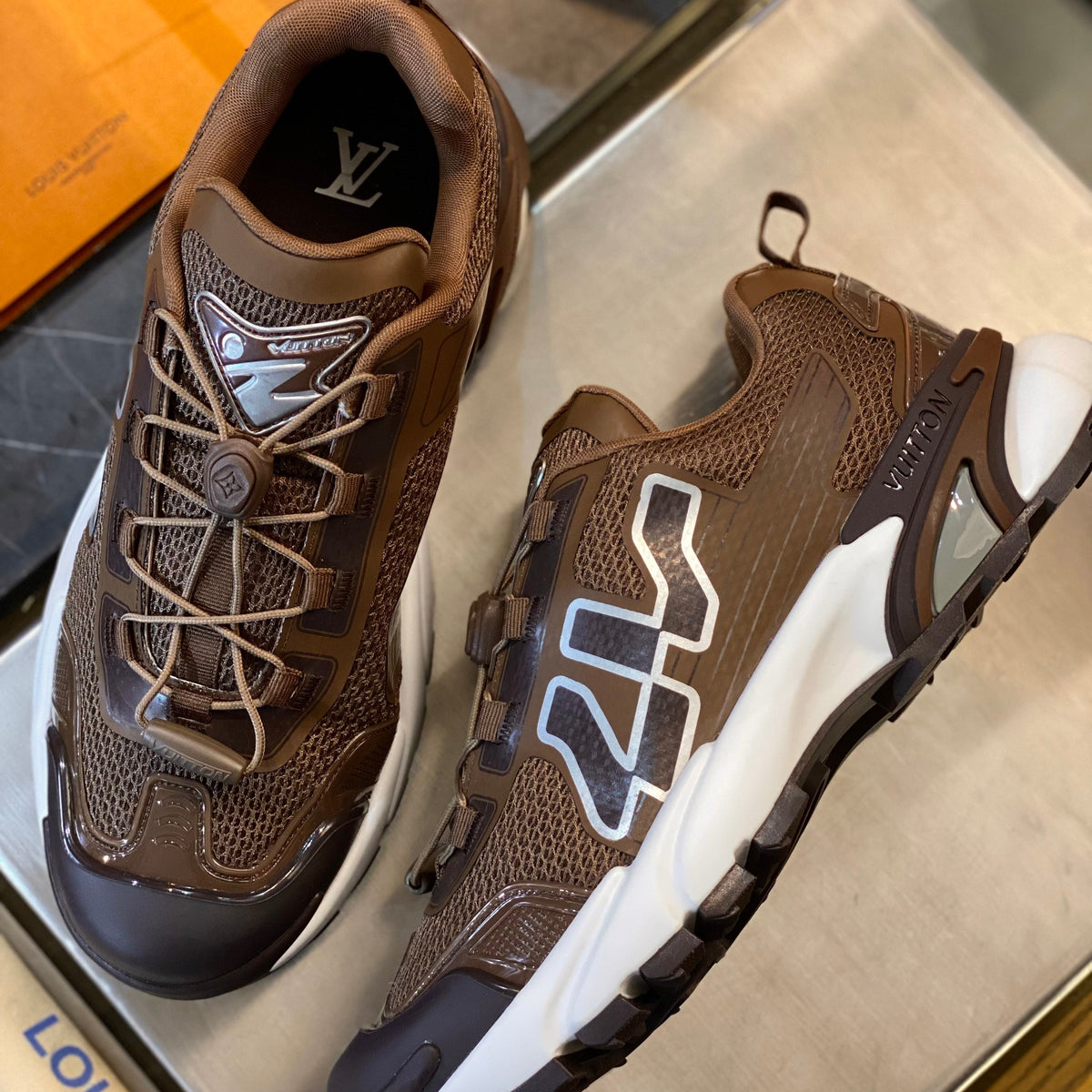 Louis Vuitton Shoes- Louis Vuitton Lou Runner Tatic Sneaker Premium Designer Casual Shoes