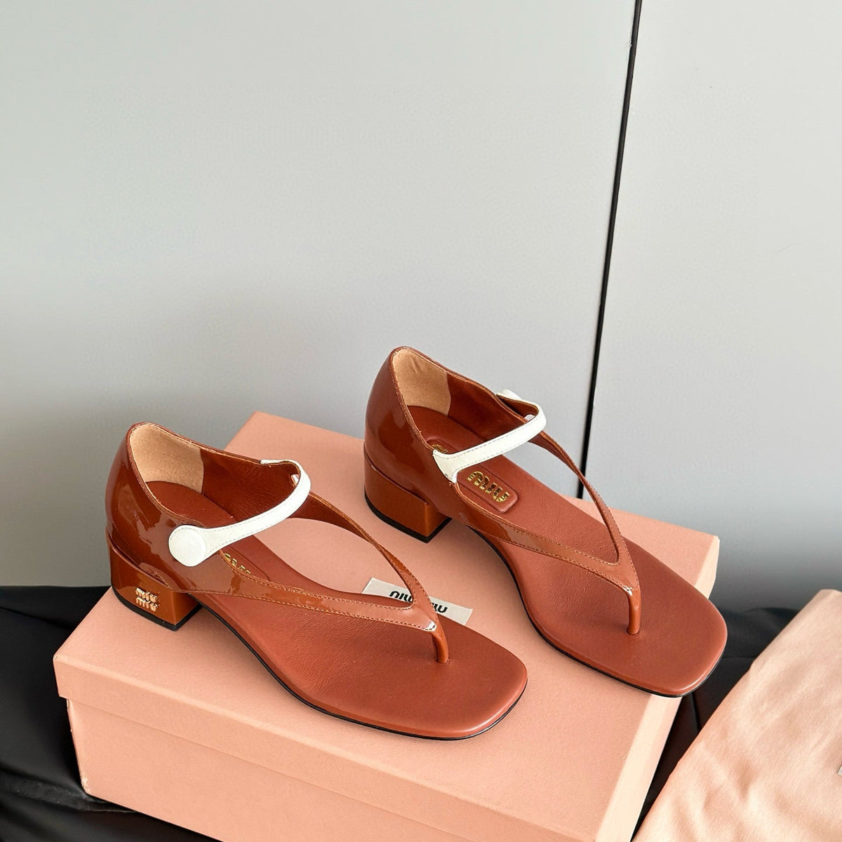 Shoes- Miu M Thong Sandals Luxury Lifestyle Designer Footwear