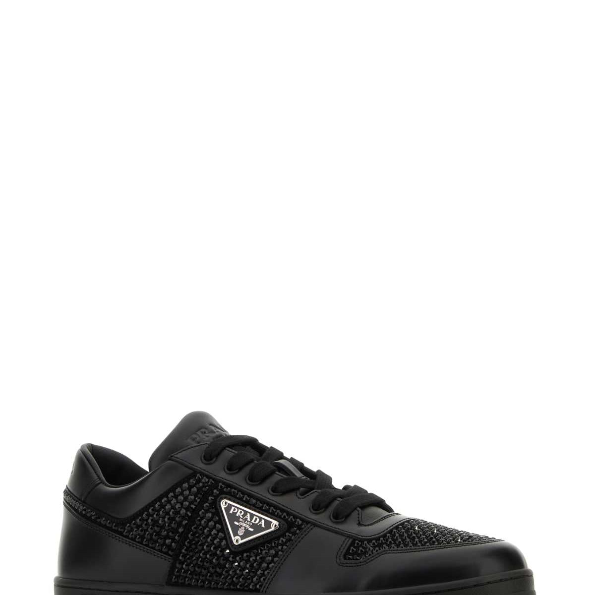 Prada premium sneakers detail and craftsmanship close-up