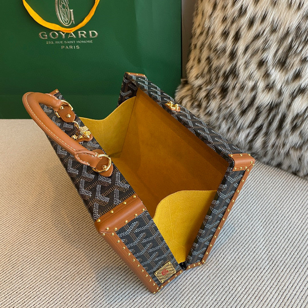 Bags- Goya Grand Hotel Trunk Bag Luxury Designer Leather Handbag