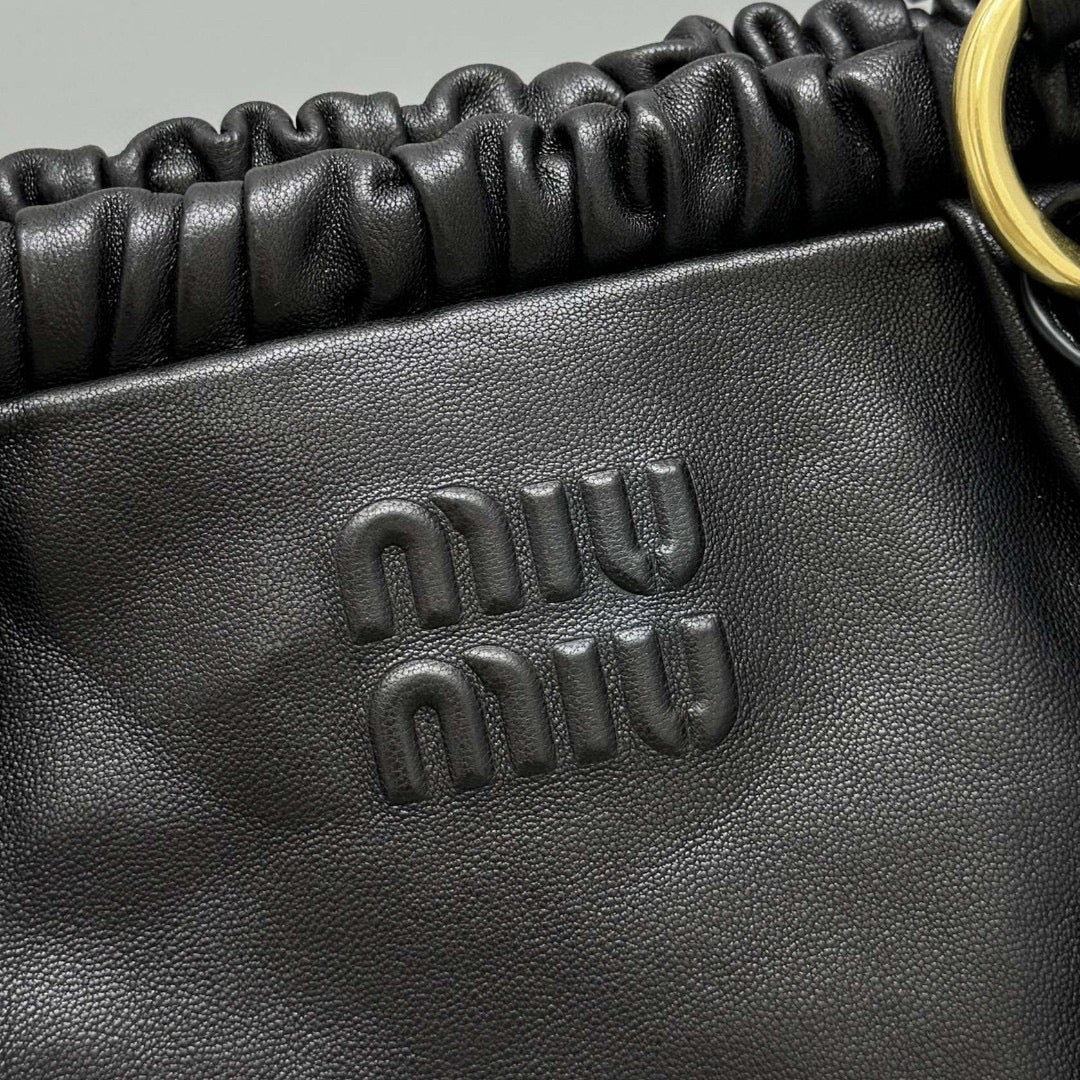 Bags- Miu M Nappa Leather Bag Elegant Everyday Designer Handbag