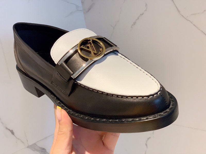 Louis Vuitton luxury shoes detail shot