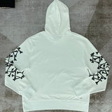 Close-up of Amiri hoodie craftsmanship