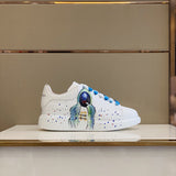 Alexander McQueen White Pointed-Toe Flats - Detail Shot of Craftsmanship