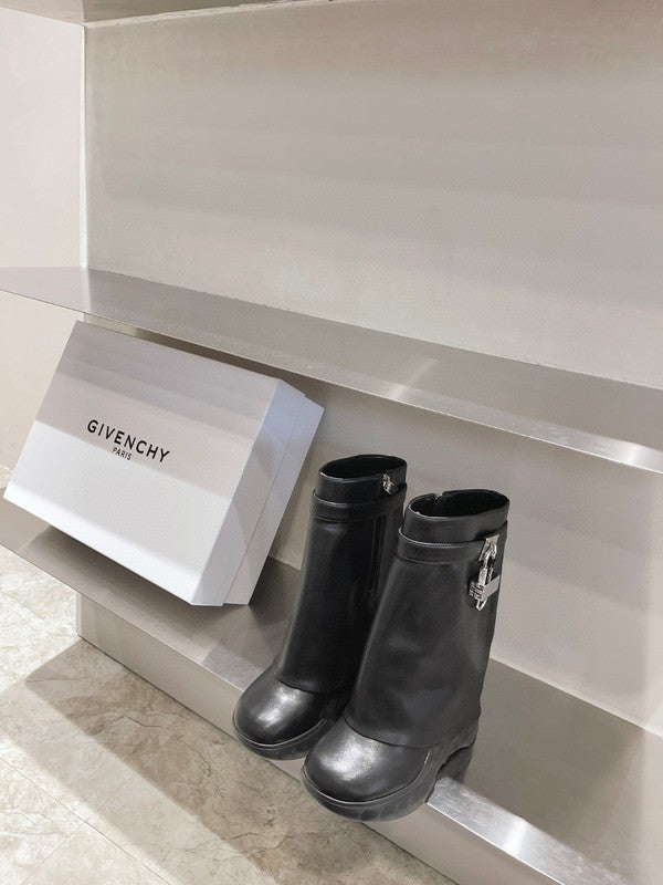 Givenchy Tan Ankle Boots - Side Profile View