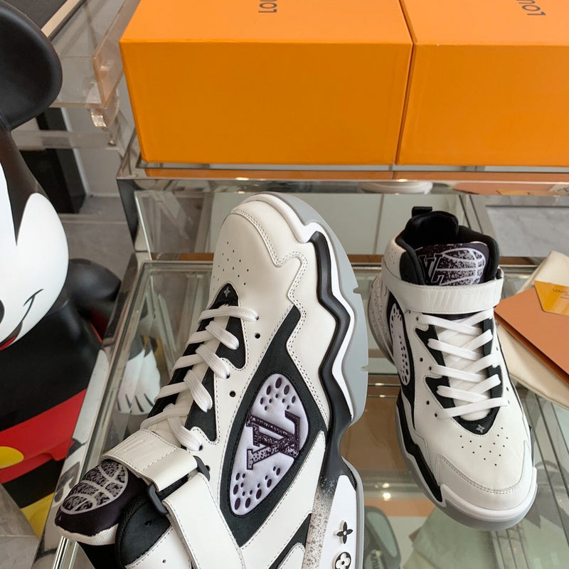 Louis Vuitton Camel Low-Top Sneakers - Full Silhouette View