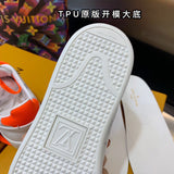 Louis Vuitton luxury shoes detail shot