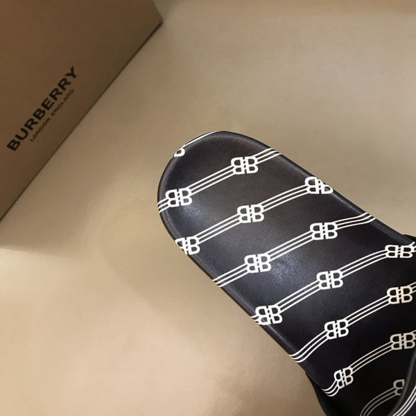 Burberry Burgundy Bow-Detail Flats - Side Profile View