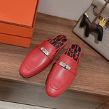 Hermès Red Slip-On Sneakers - Side Profile View